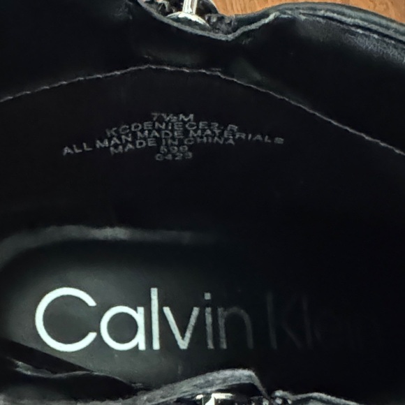 Calvin Klein Women's Black Leather Ankle Boots Size 7.5 M EUC - Picture 6 of 15
